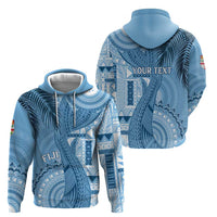 Fiji Rugby Personalised Bula Masi Hoodie Fish Tail Kaivity Cibi - Turquoise LT7 - Polynesian Pride