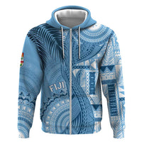 Fiji Rugby Personalised Bula Masi Hoodie Fish Tail Kaivity Cibi - Turquoise LT7 Zip Hoodie Turquoise - Polynesian Pride