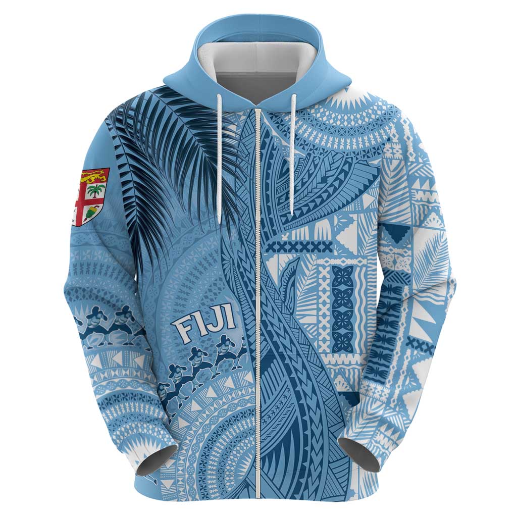 Fiji Rugby Personalised Bula Masi Hoodie Fish Tail Kaivity Cibi - Turquoise LT7 - Polynesian Pride