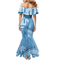 Fiji Rugby Personalised Bula Masi Mermaid Dress Fish Tail Kaivity Cibi - Turquoise