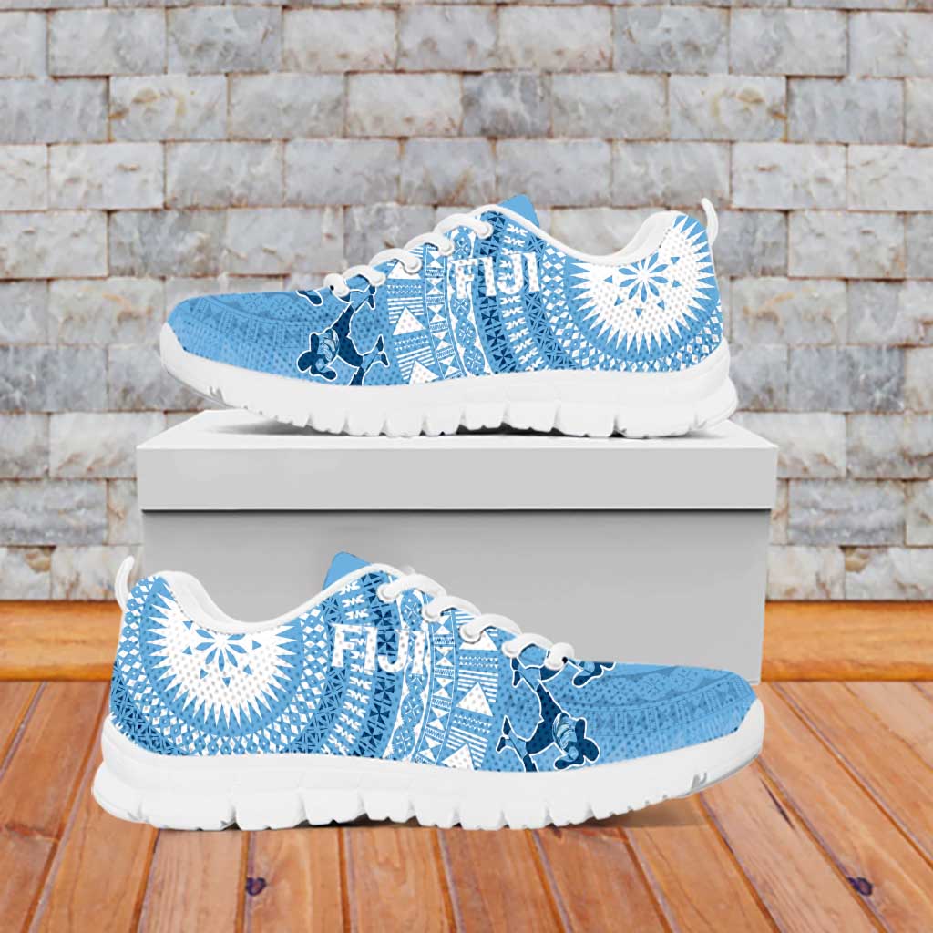 Fiji Rugby Personalised Bula Masi Sneakers Fish Tail Kaivity Cibi - Turquoise