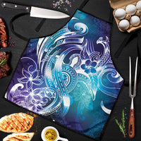 Aloha Hawaii Turtle Apron Teal Purple Ribbon - Polynesian Pride