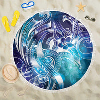 Aloha Hawaii Turtle Beach Blanket Teal Purple Ribbon - Polynesian Pride
