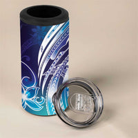 Aloha Hawaii Turtle 4 in 1 Can Cooler Tumbler Teal Purple Ribbon - Polynesian Pride