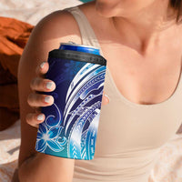 Aloha Hawaii Turtle 4 in 1 Can Cooler Tumbler Teal Purple Ribbon - Polynesian Pride