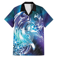 Aloha Hawaii Turtle Family Matching Mermaid Dress and Hawaiian Shirt Teal Purple Ribbon - Polynesian Pride
