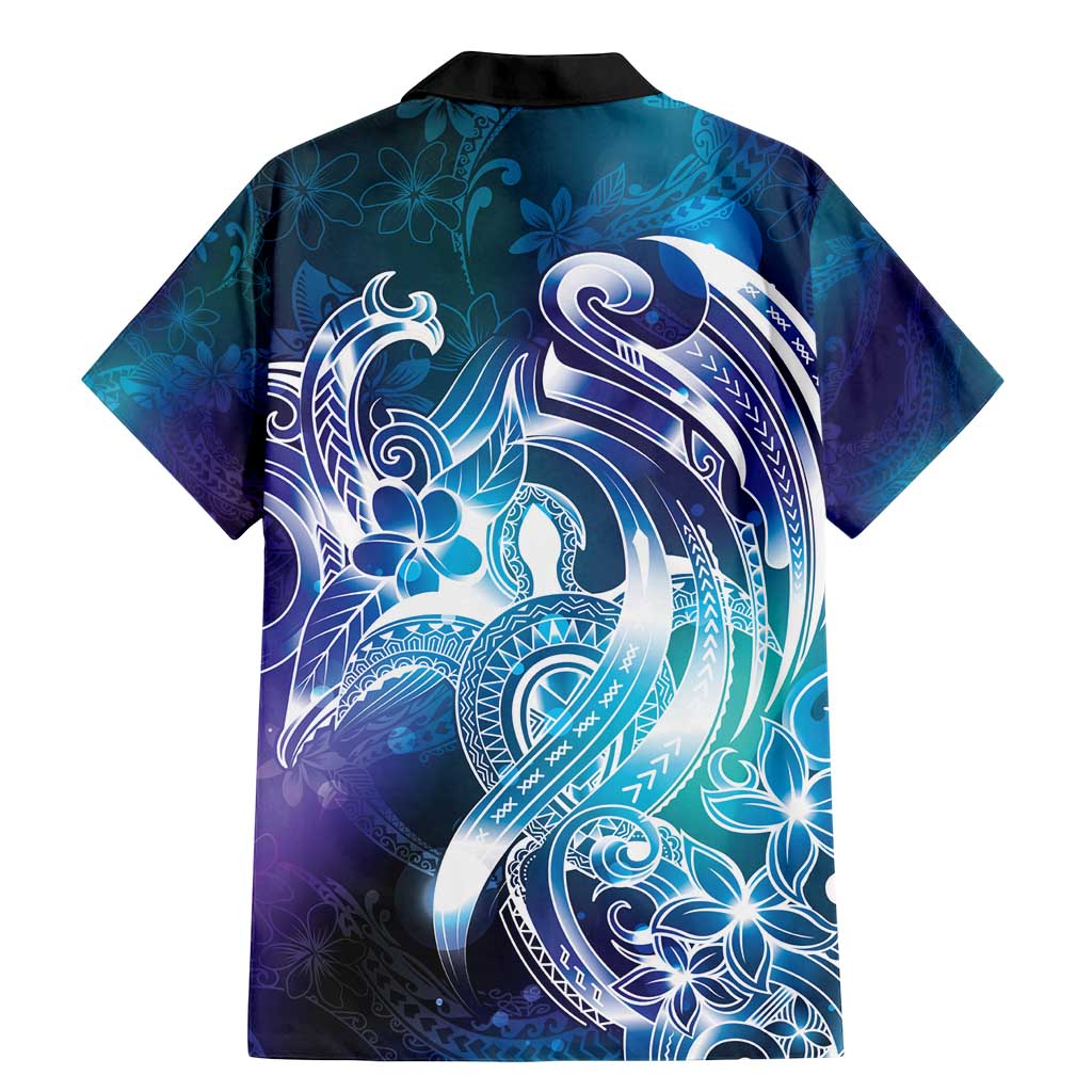 Aloha Hawaii Turtle Family Matching Mermaid Dress and Hawaiian Shirt Teal Purple Ribbon - Polynesian Pride