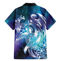 Aloha Hawaii Turtle Family Matching Mermaid Dress and Hawaiian Shirt Teal Purple Ribbon - Polynesian Pride