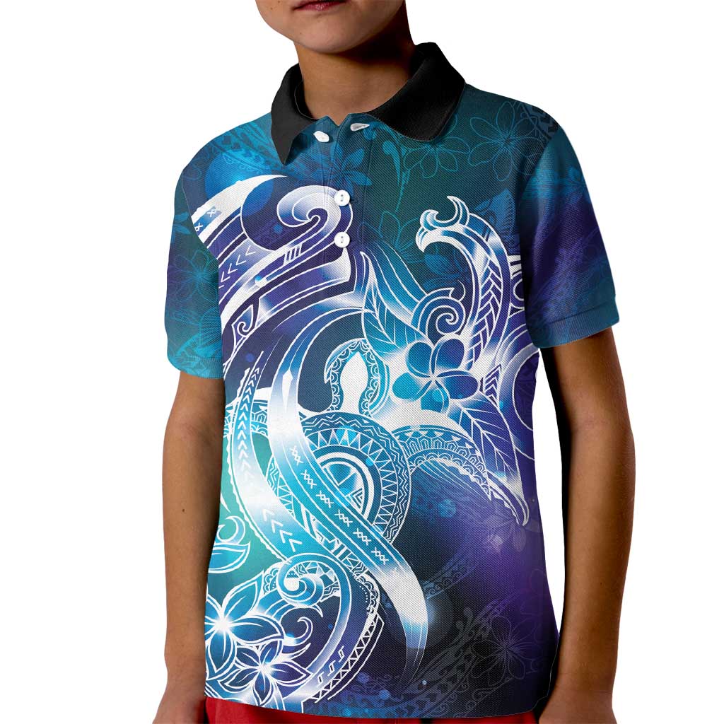 Aloha Hawaii Turtle Kid Polo Shirt Teal Purple Ribbon LT7 Kid Purple Teal - Polynesian Pride