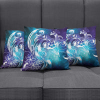 Aloha Hawaii Turtle Pillow Cover Teal Purple Ribbon LT7 - Polynesian Pride