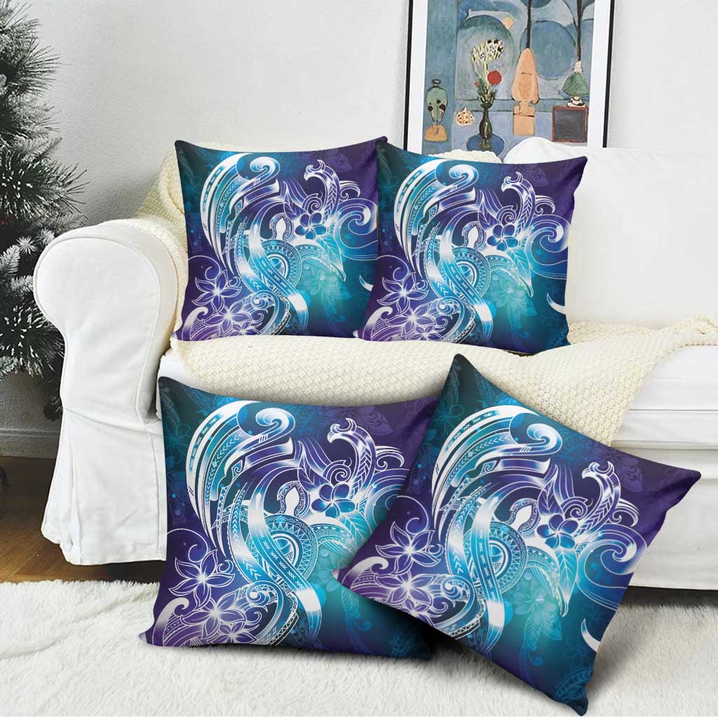 Aloha Hawaii Turtle Pillow Cover Teal Purple Ribbon LT7 - Polynesian Pride