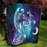 Aloha Hawaii Turtle Quilt Teal Purple Ribbon - Polynesian Pride