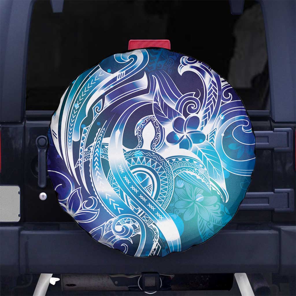 Aloha Hawaii Turtle Spare Tire Cover Teal Purple Ribbon - Polynesian Pride
