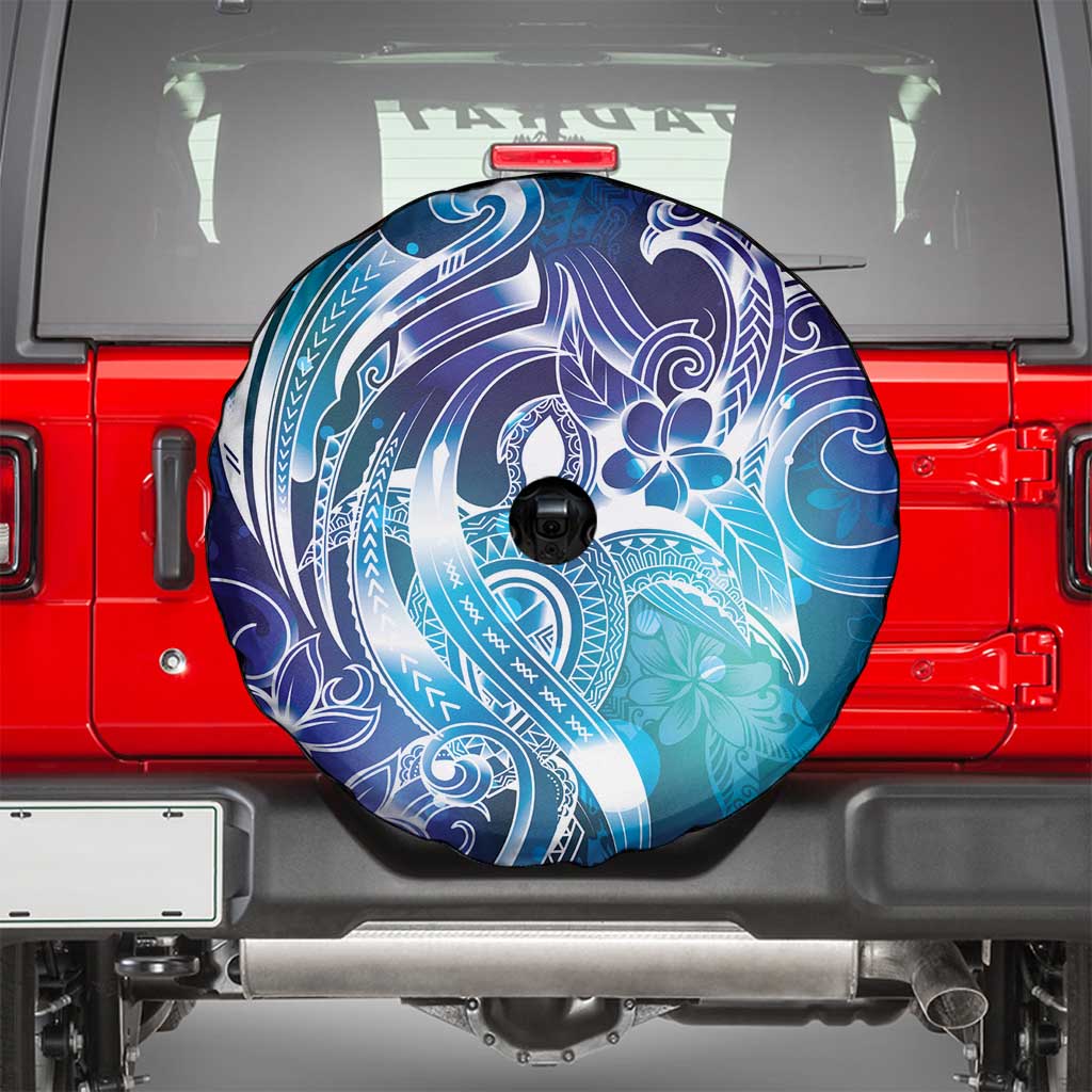 Aloha Hawaii Turtle Spare Tire Cover Teal Purple Ribbon - Polynesian Pride