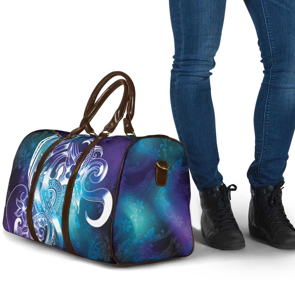 Aloha Hawaii Turtle Travel Bag Teal Purple Ribbon - Polynesian Pride