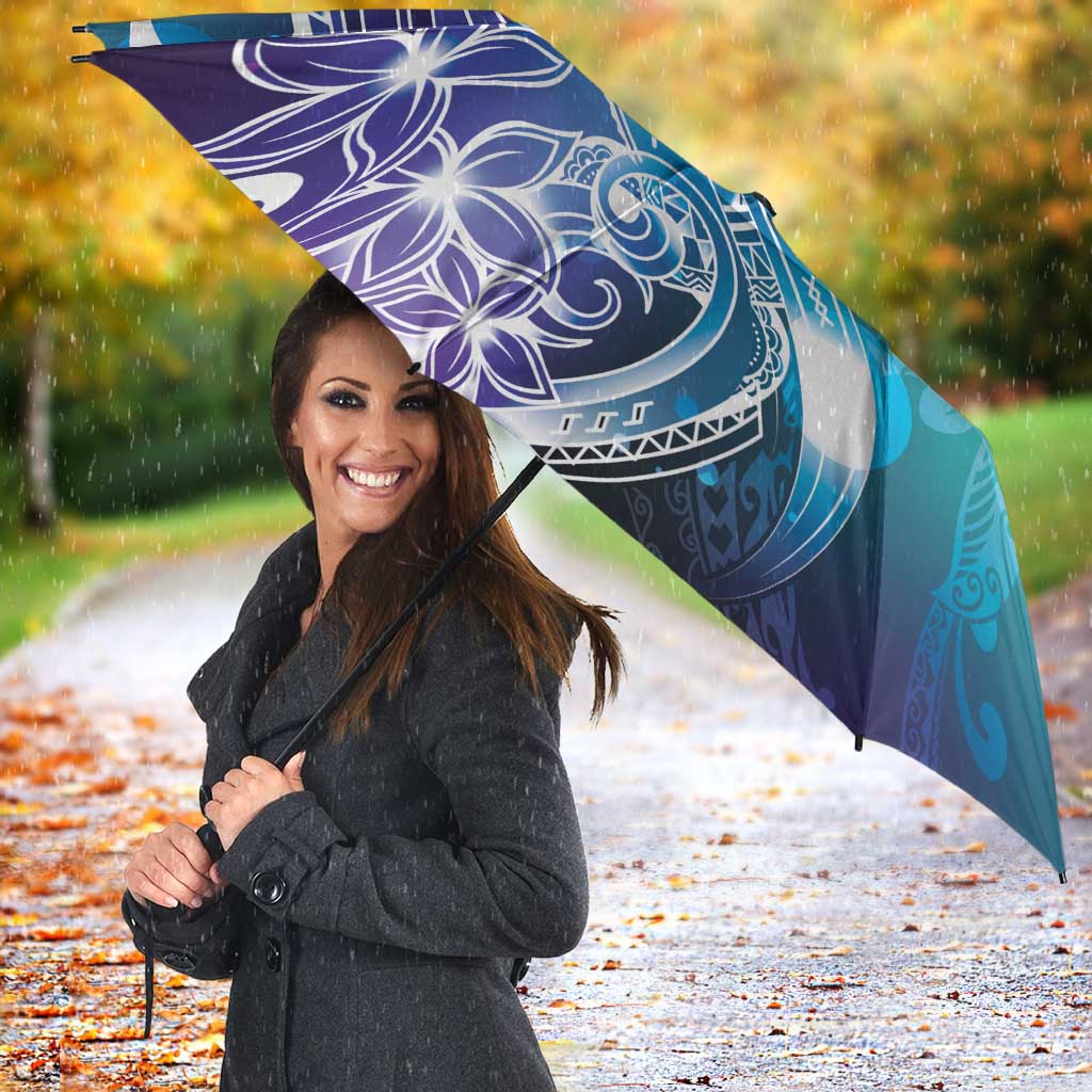 Aloha Hawaii Turtle Umbrella Teal Purple Ribbon - Polynesian Pride