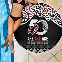 Kia Kaha Te Reo Maori Beach Blanket 50 Years Mo Ake Tonu Te Reo - Polynesian Pride
