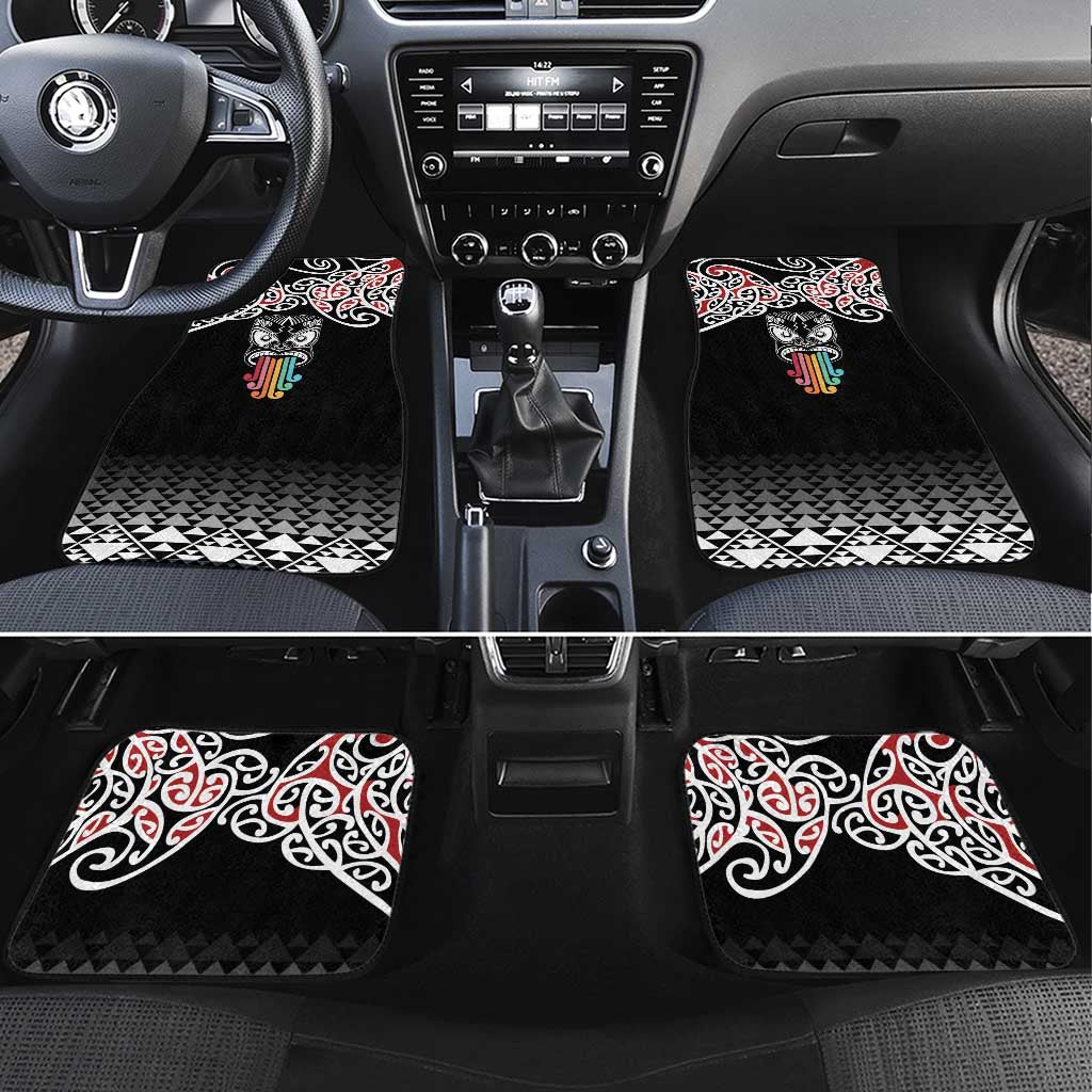 Kia Kaha Te Reo Maori Car Mats 50 Years Mo Ake Tonu Te Reo - Polynesian Pride