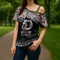 Kia Kaha Te Reo Maori Cross Shoulder Shirt 50 Years Mo Ake Tonu Te Reo - Polynesian Pride