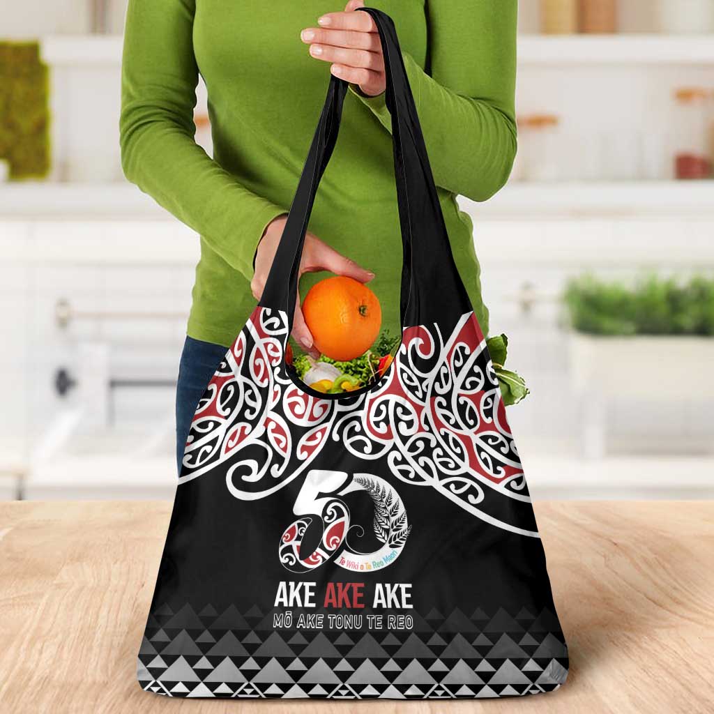 Kia Kaha Te Reo Maori Grocery Bag 50 Years Mo Ake Tonu Te Reo - Polynesian Pride