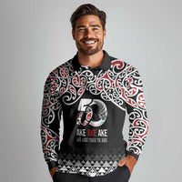 Kia Kaha Te Reo Maori Long Sleeve Polo Shirt 50 Years Mo Ake Tonu Te Reo - Polynesian Pride