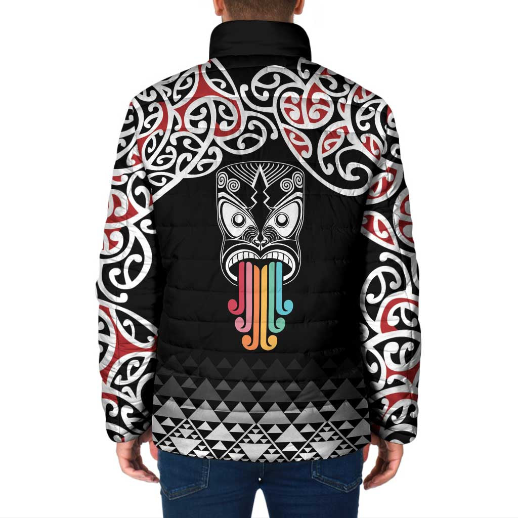 Kia Kaha Te Reo Maori Padded Jacket 50 Years Mo Ake Tonu Te Reo - Polynesian Pride