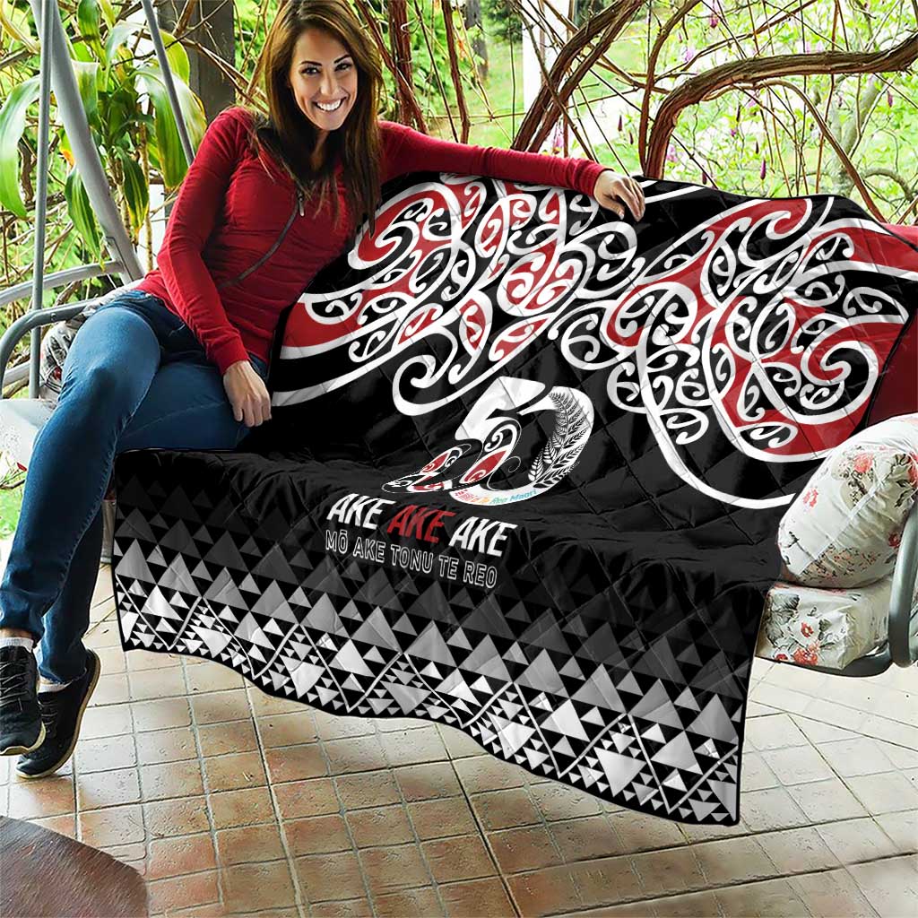 Kia Kaha Te Reo Maori Quilt 50 Years Mo Ake Tonu Te Reo - Polynesian Pride