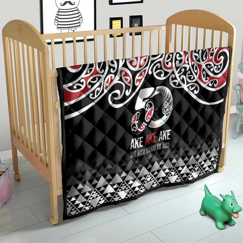 Kia Kaha Te Reo Maori Quilt 50 Years Mo Ake Tonu Te Reo - Polynesian Pride