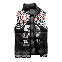 Kia Kaha Te Reo Maori Sleeveless Puffer Jacket 50 Years Mo Ake Tonu Te Reo - Polynesian Pride