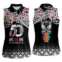 Kia Kaha Te Reo Maori Women Sleeveless Polo Shirt 50 Years Mo Ake Tonu Te Reo - Polynesian Pride