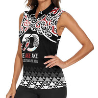 Kia Kaha Te Reo Maori Women Sleeveless Polo Shirt 50 Years Mo Ake Tonu Te Reo - Polynesian Pride