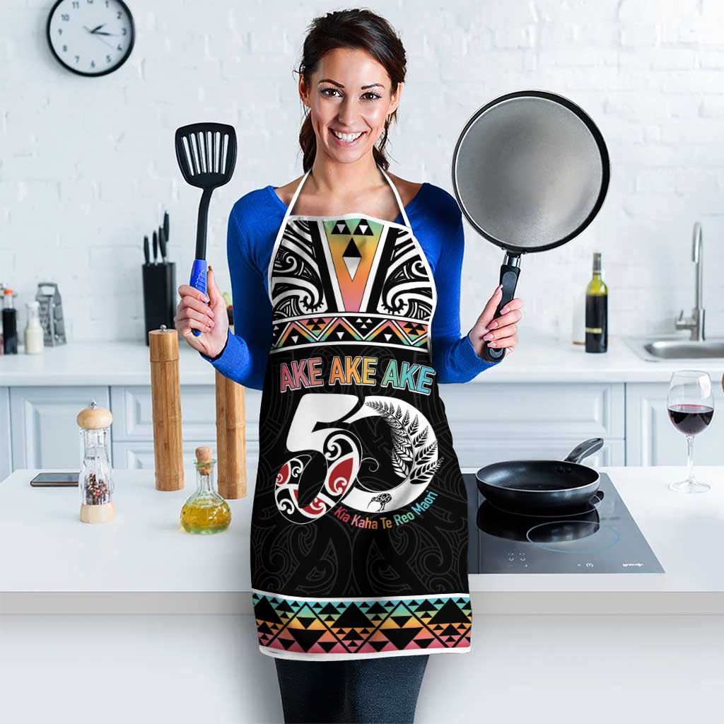 50 Years Kia Kaha Te Reo Maori Apron Ake Ake Ake! - Polynesian Pride