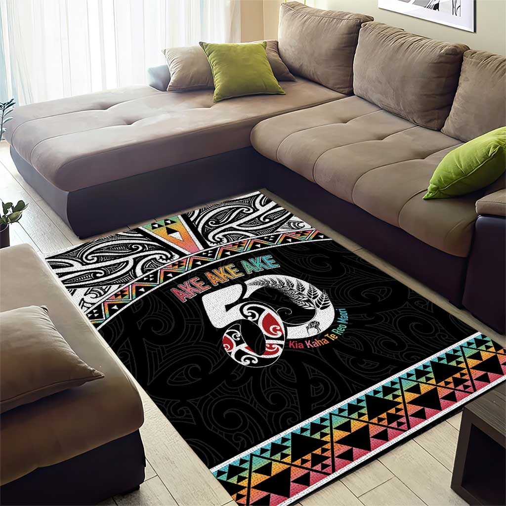 50 Years Kia Kaha Te Reo Maori Area Rug Ake Ake Ake! - Polynesian Pride