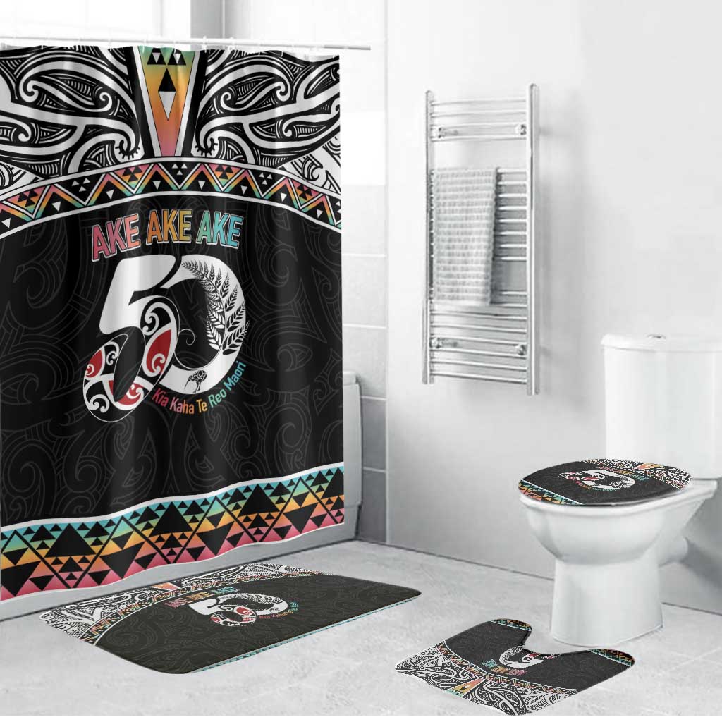 50 Years Kia Kaha Te Reo Maori Bathroom Set Ake Ake Ake! - Polynesian Pride