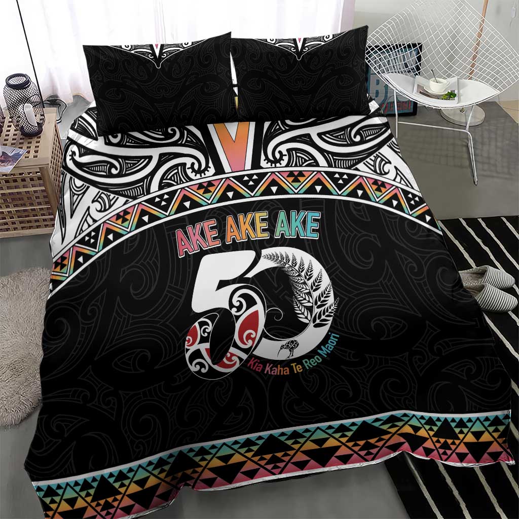 50 Years Kia Kaha Te Reo Maori Bedding Set Ake Ake Ake! - Polynesian Pride
