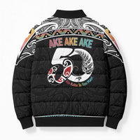 50 Years Kia Kaha Te Reo Maori Bomber Puffer Jacket Ake Ake Ake! - Polynesian Pride