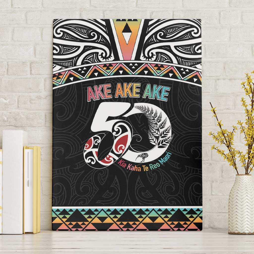 50 Years Kia Kaha Te Reo Maori Canvas Wall Art Ake Ake Ake! - Polynesian Pride