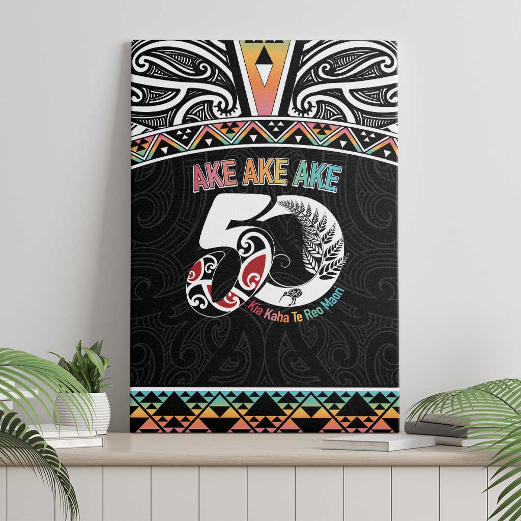 50 Years Kia Kaha Te Reo Maori Canvas Wall Art Ake Ake Ake! - Polynesian Pride