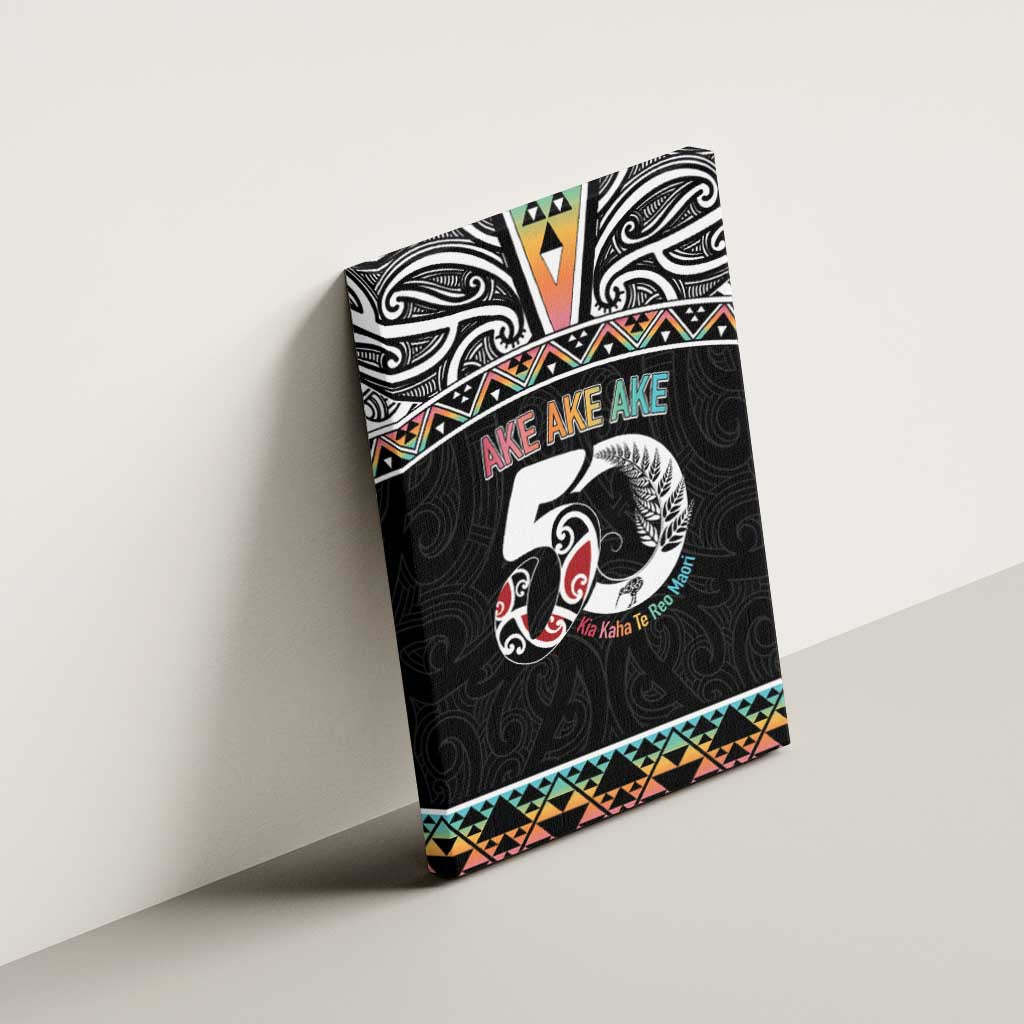 50 Years Kia Kaha Te Reo Maori Canvas Wall Art Ake Ake Ake! - Polynesian Pride