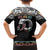 50 Years Kia Kaha Te Reo Maori Family Matching Off The Shoulder Long Sleeve Dress and Hawaiian Shirt Ake Ake Ake! - Polynesian Pride