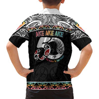 50 Years Kia Kaha Te Reo Maori Family Matching Off Shoulder Short Dress and Hawaiian Shirt Ake Ake Ake! - Polynesian Pride
