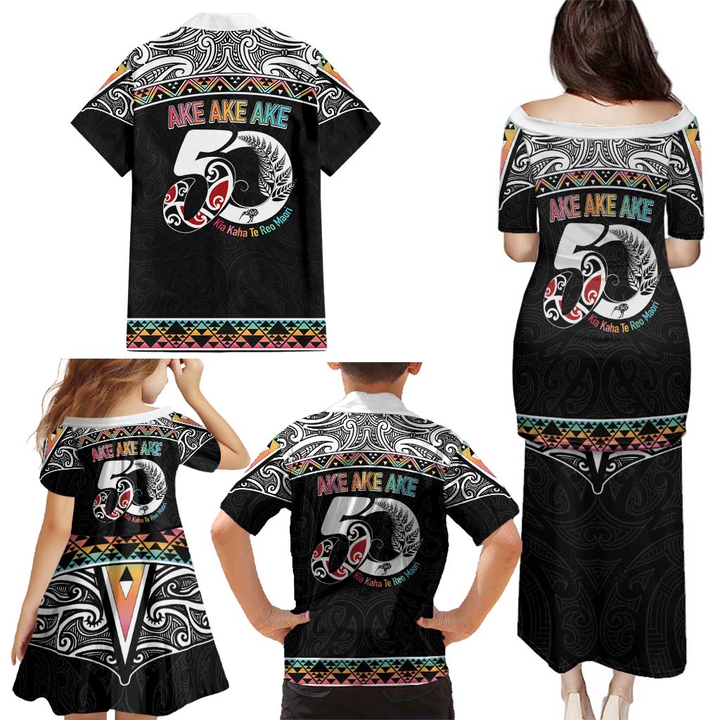 50 Years Kia Kaha Te Reo Maori Family Matching Puletasi and Hawaiian Shirt Ake Ake Ake! - Polynesian Pride