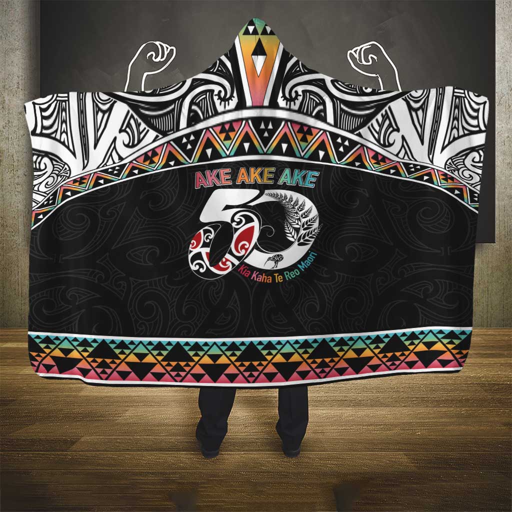 50 Years Kia Kaha Te Reo Maori Hooded Blanket Ake Ake Ake! - Polynesian Pride