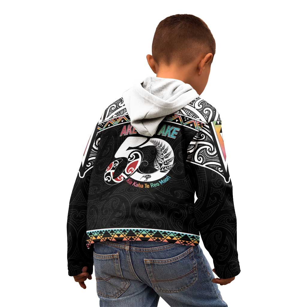 50 Years Kia Kaha Te Reo Maori Kid Hoodie Ake Ake Ake! - Polynesian Pride