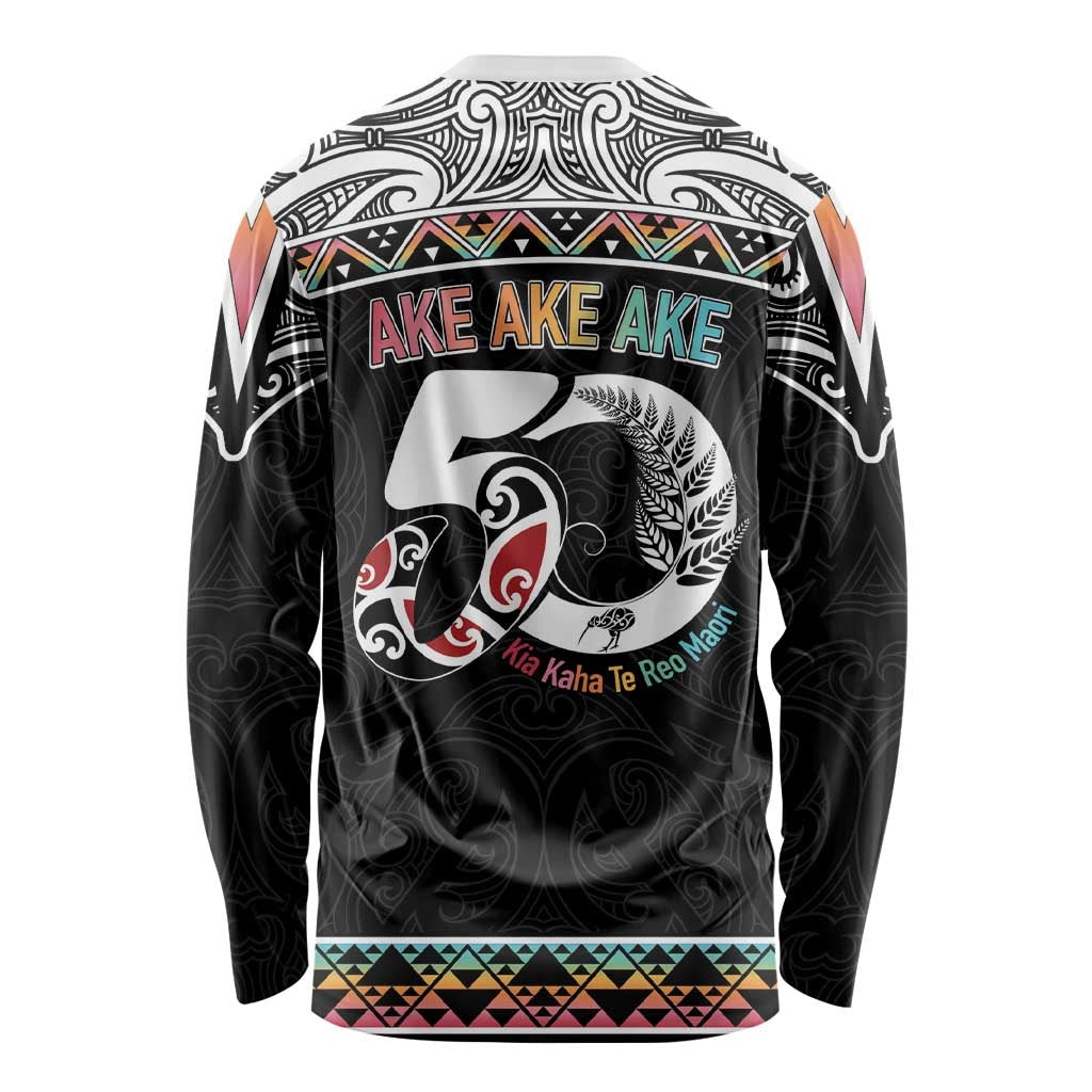 50 Years Kia Kaha Te Reo Maori Long Sleeve Shirt Ake Ake Ake! - Polynesian Pride