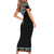 50 Years Kia Kaha Te Reo Maori Short Sleeve Bodycon Dress Ake Ake Ake! - Polynesian Pride