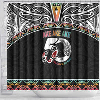 50 Years Kia Kaha Te Reo Maori Shower Curtain Ake Ake Ake! - Polynesian Pride