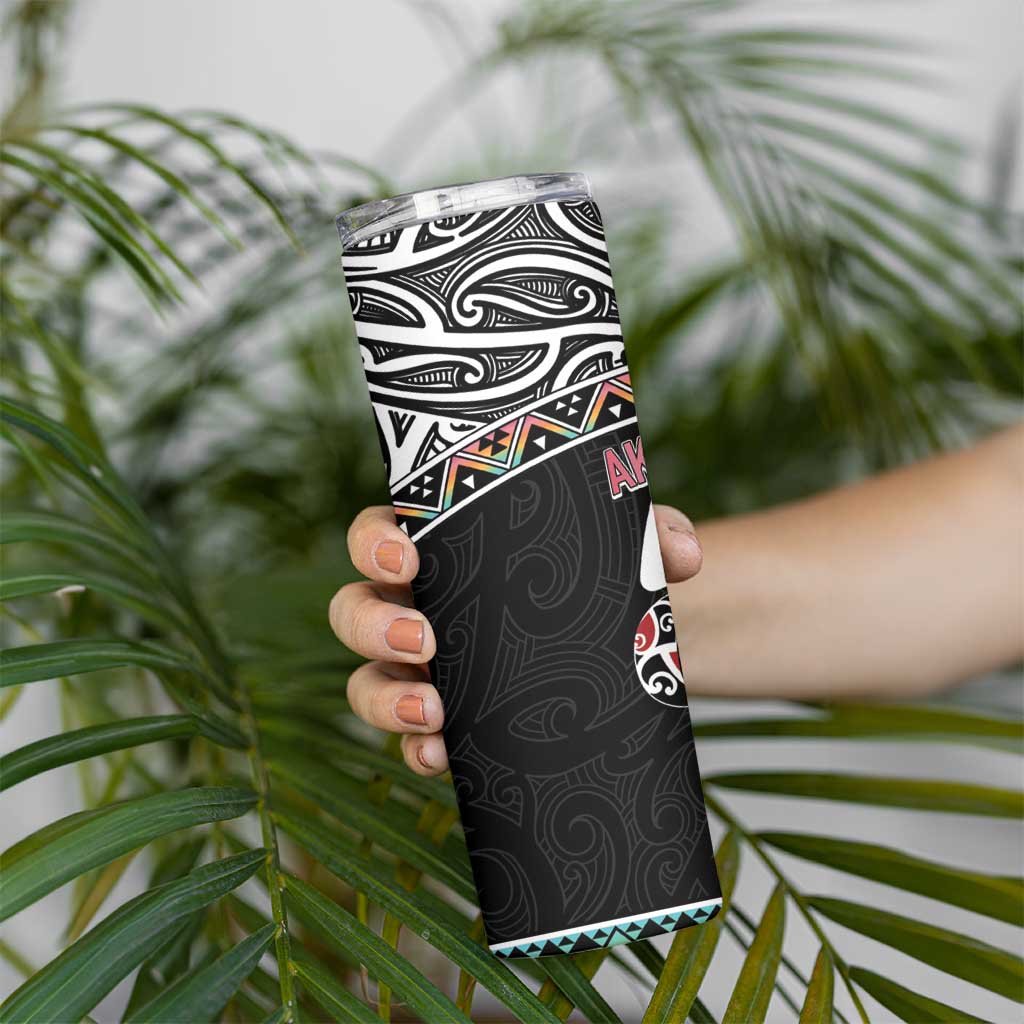 50 Years Kia Kaha Te Reo Maori Skinny Tumbler Ake Ake Ake! - Polynesian Pride