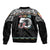 50 Years Kia Kaha Te Reo Maori Sleeve Zip Bomber Jacket Ake Ake Ake! - Polynesian Pride