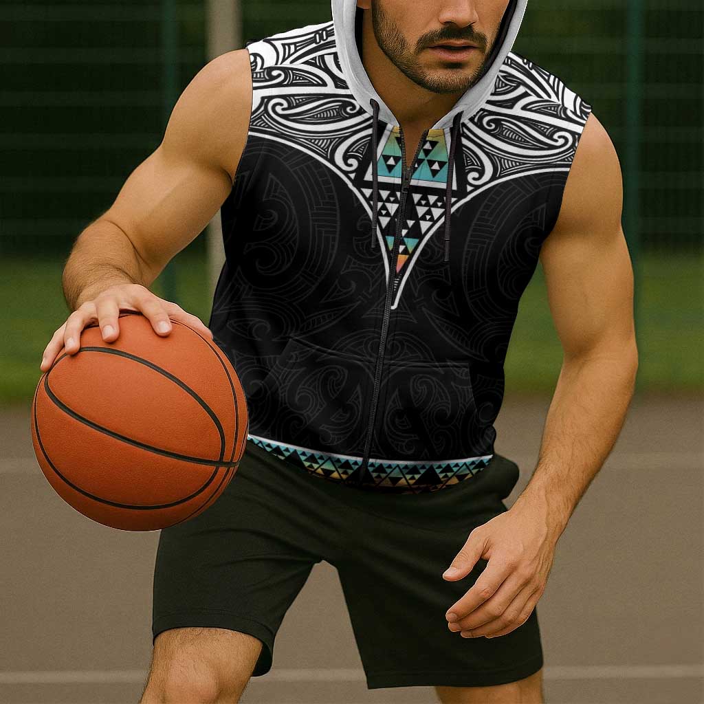 50 Years Kia Kaha Te Reo Maori Sleeveless Zip Hoodie Ake Ake Ake! LT7 - Polynesian Pride